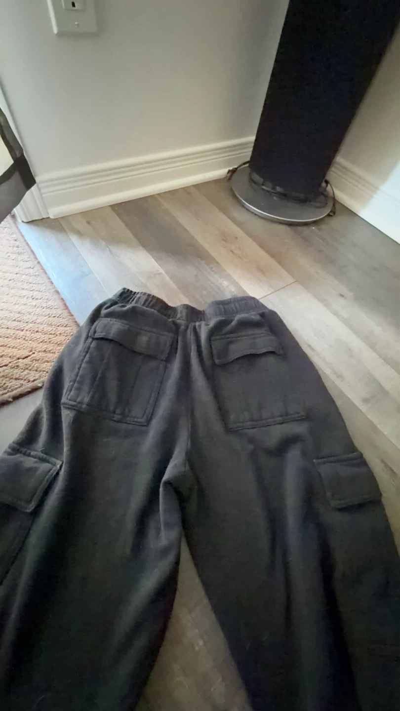 Black Cargo garage Pants