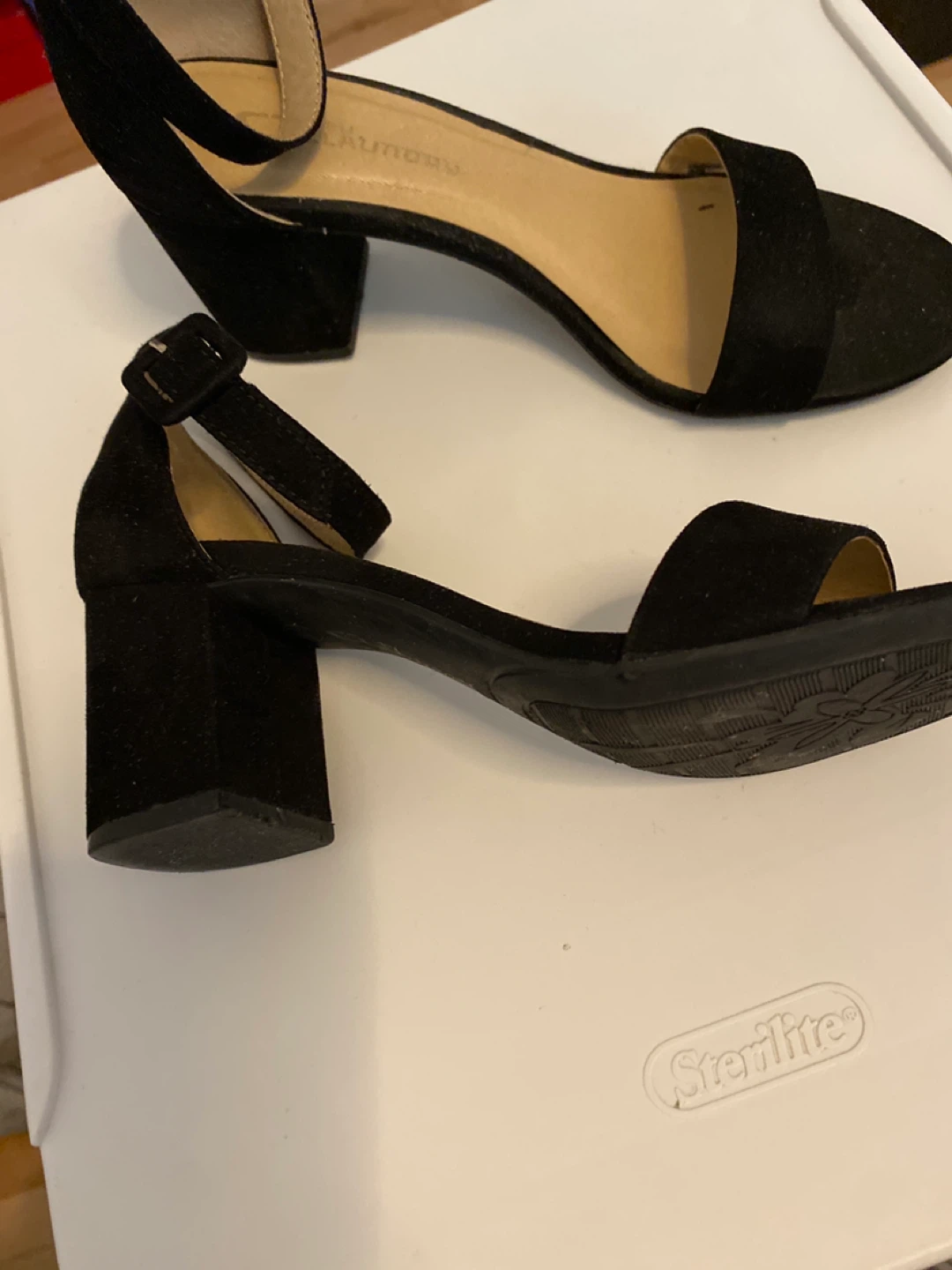 Black Block Heel Sandals