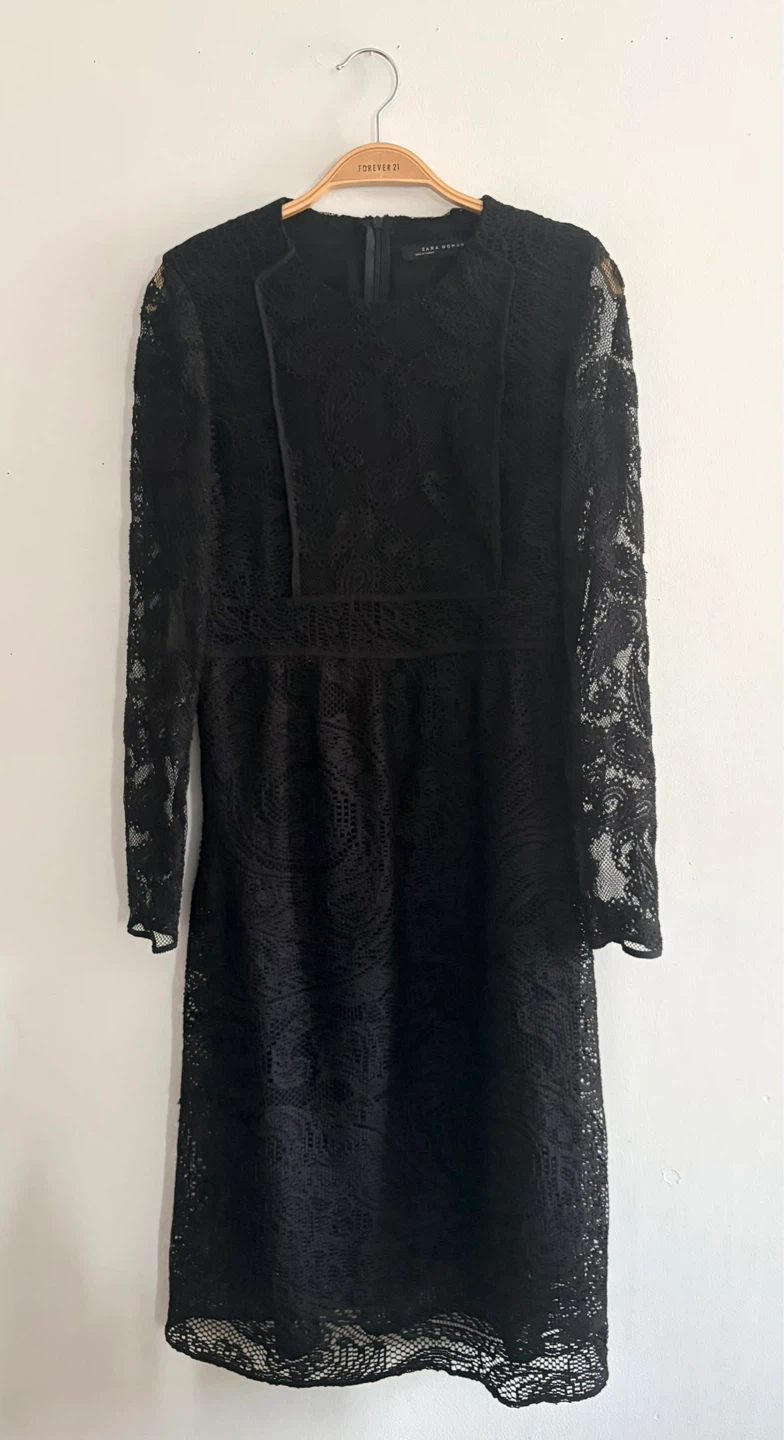 Zara paisley print Black Lace Dress  ‼️final sale ‼️ - photo 4