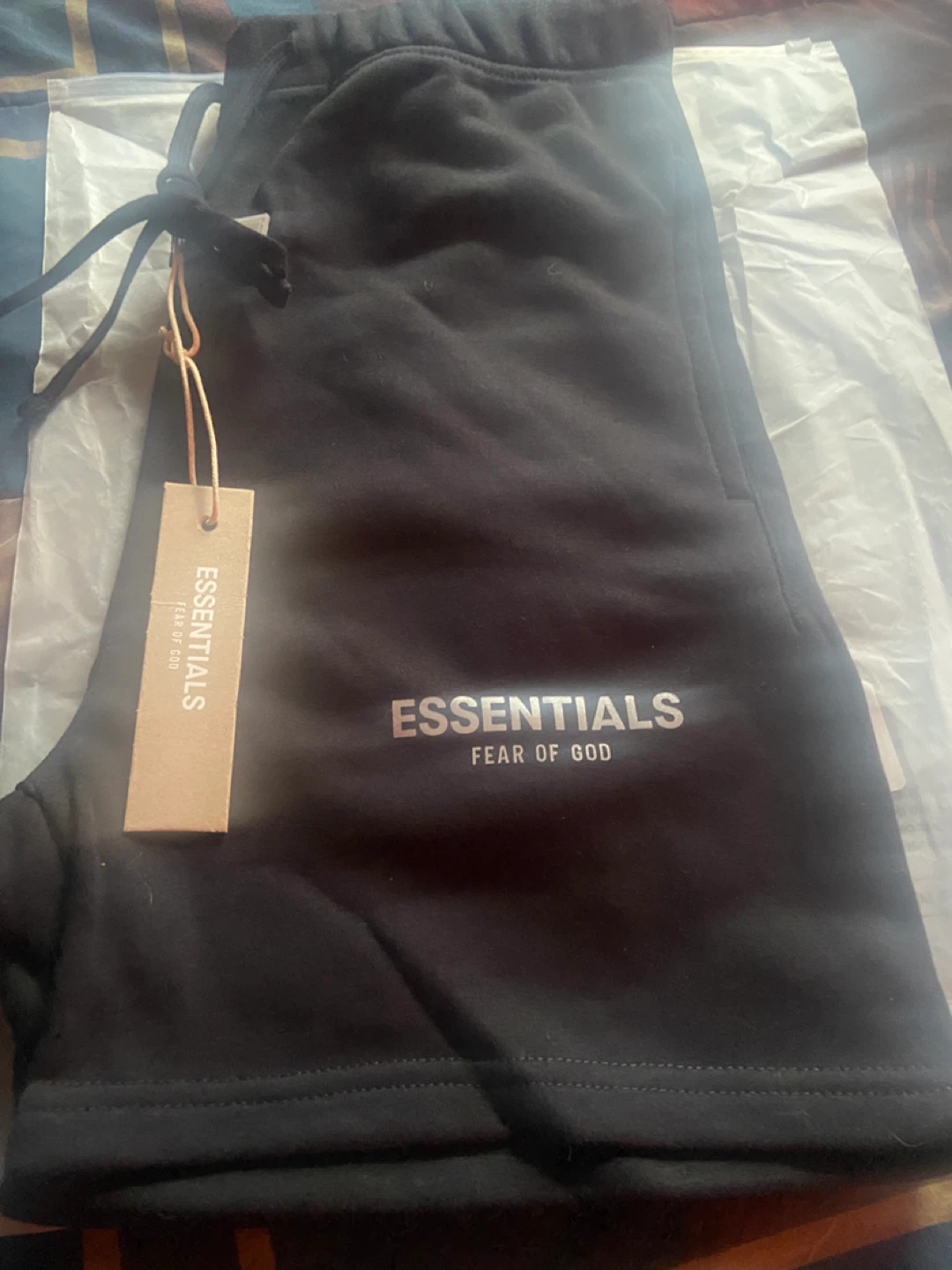Fear of God Essentials Black Sweatshorts