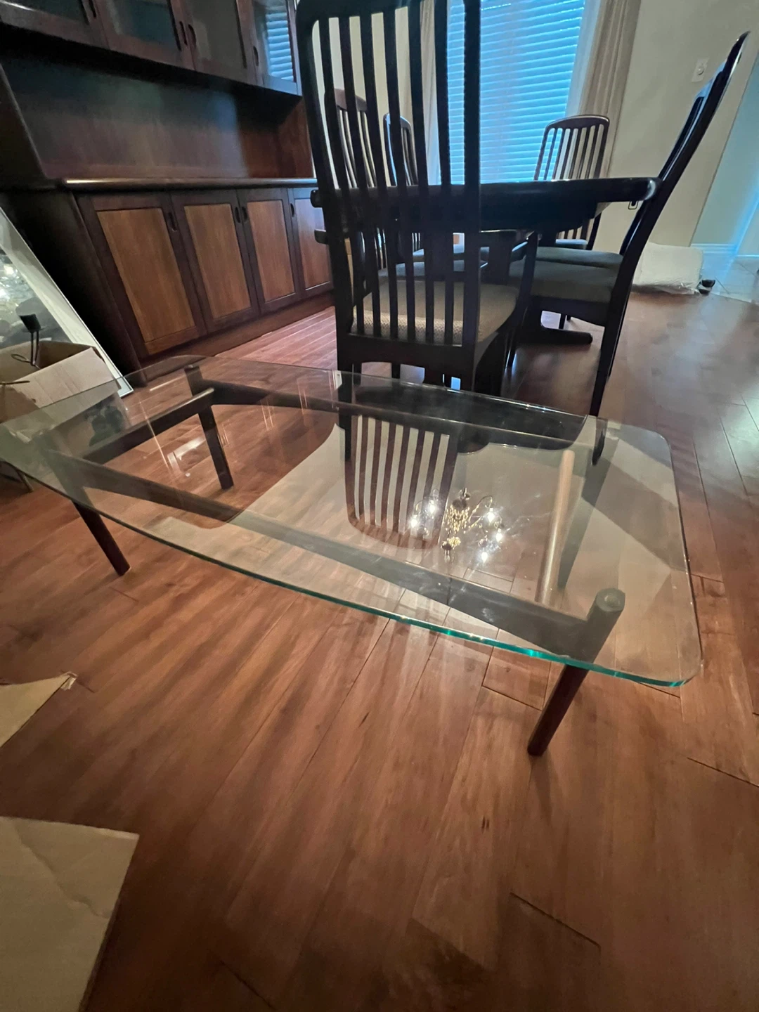 Glass and Wood Side Tables - set of 3 - photo 3