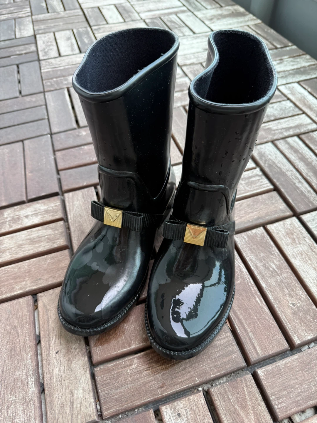 Michael Kors Black Rain Boots
