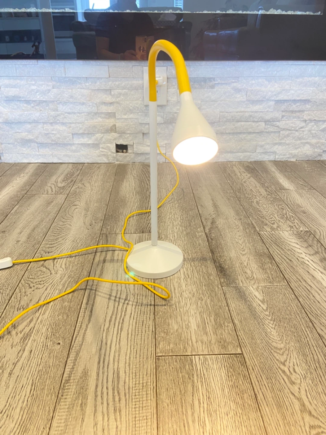 White and Yellow Desk Lamp