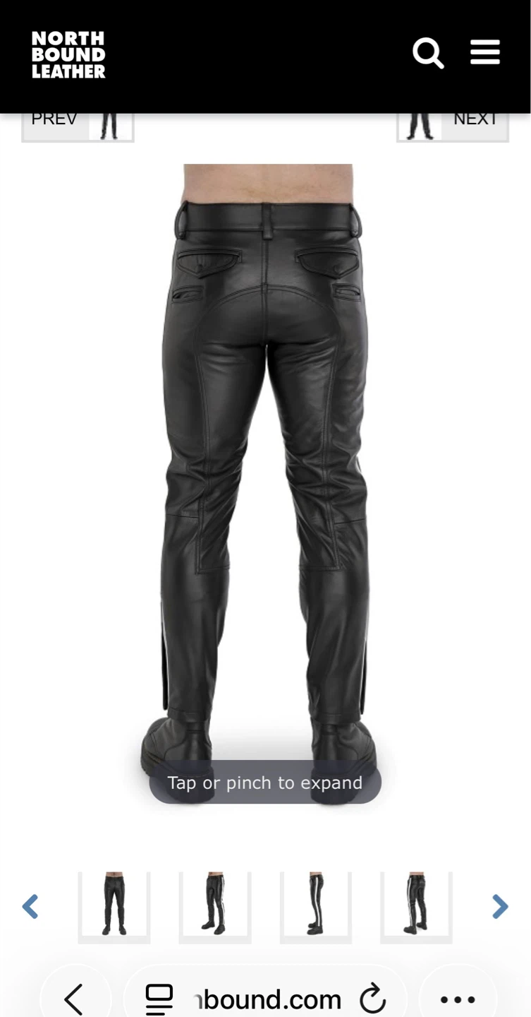 North Bound Leather Men's Police Breeches - Black Size 32