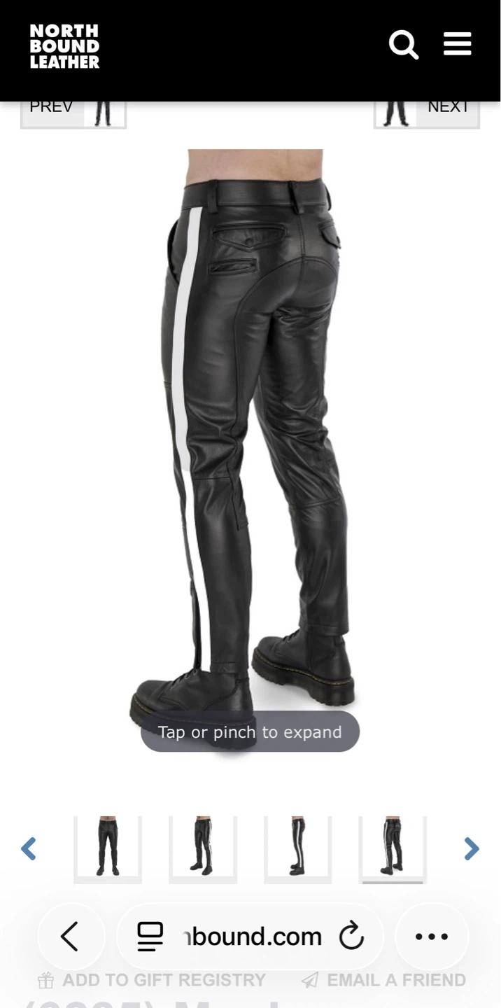 North Bound Leather Men's Police Breeches - Black Size 32 - photo 2