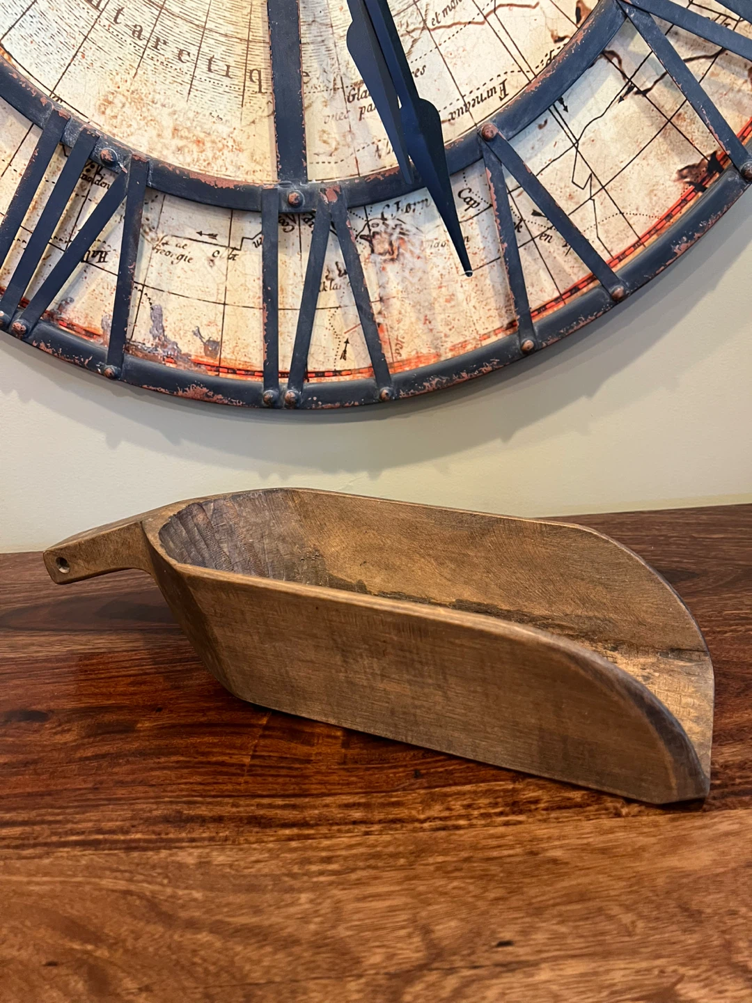Antique Wooden Grain Scoop/Primitive Farmhouse Decor