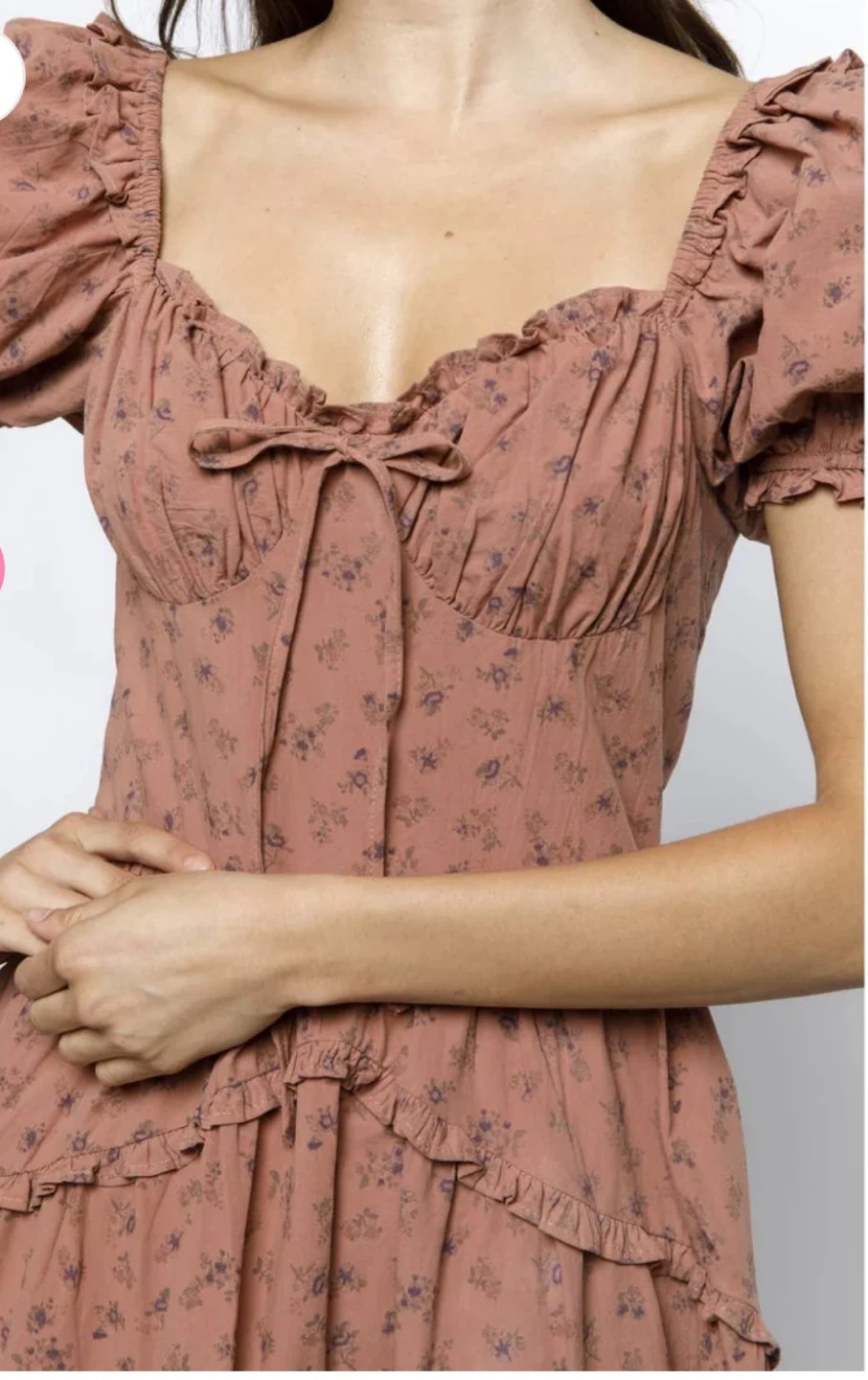 Floral print ruffle Tiered Midi Dress - photo 4