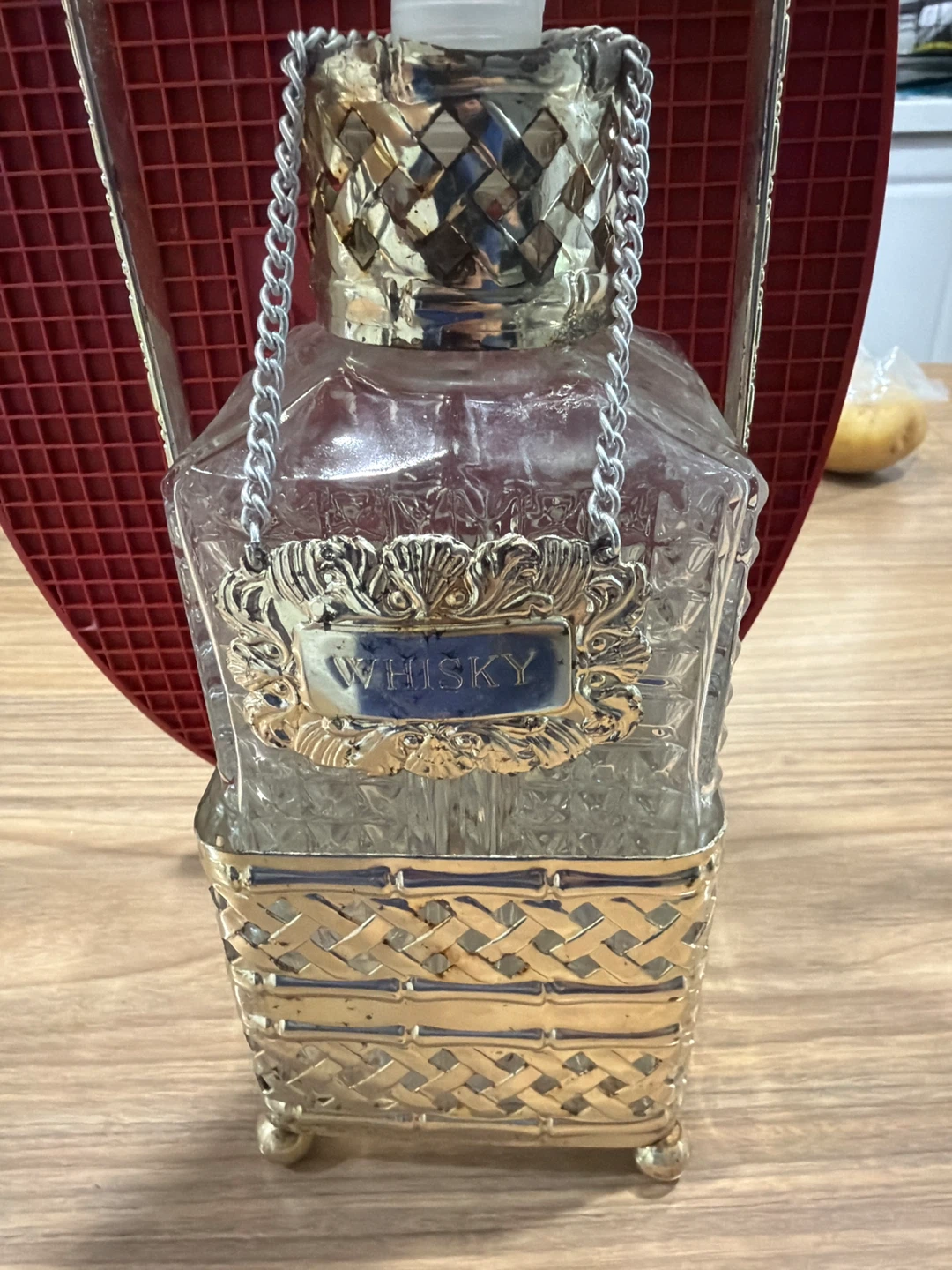 Decorative "Whisky" Decanter with Gold Accents - photo 2