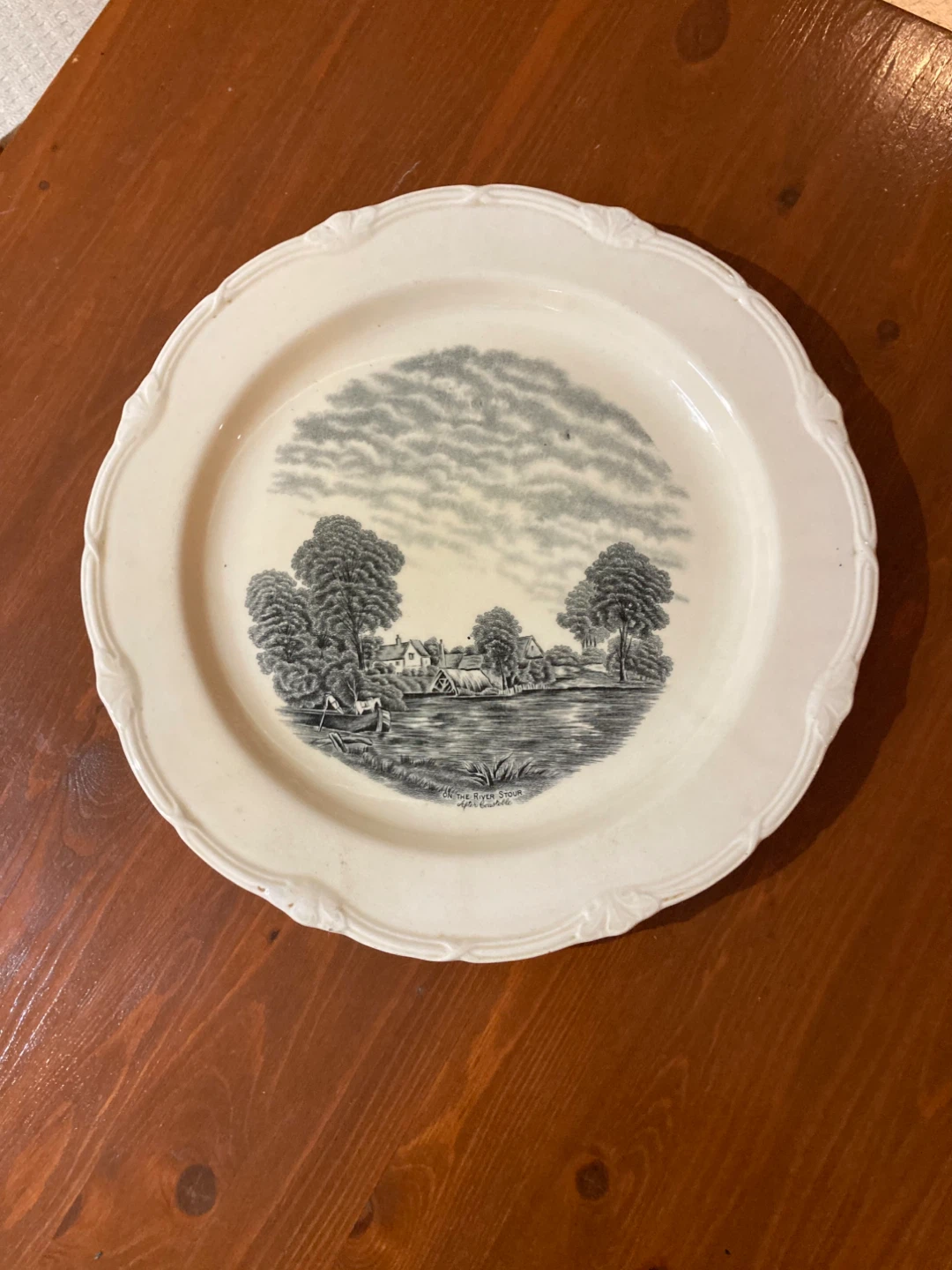 Decorative Plate 'On The River Stour' After Constable