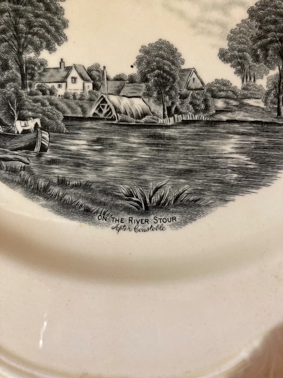 Decorative Plate 'On The River Stour' After Constable - photo 3