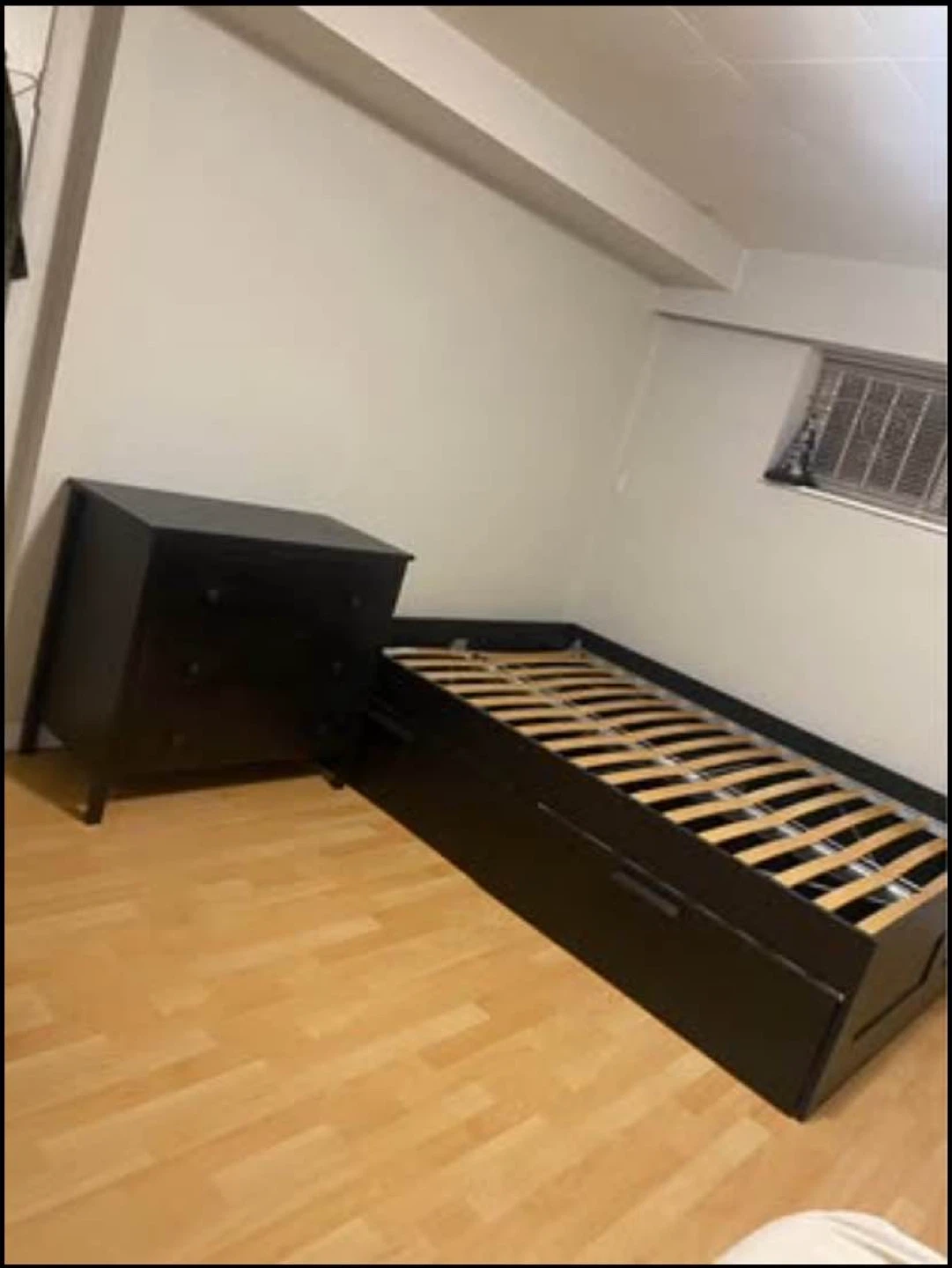 Black queen  Bed Frame with Storage Drawers - photo 3
