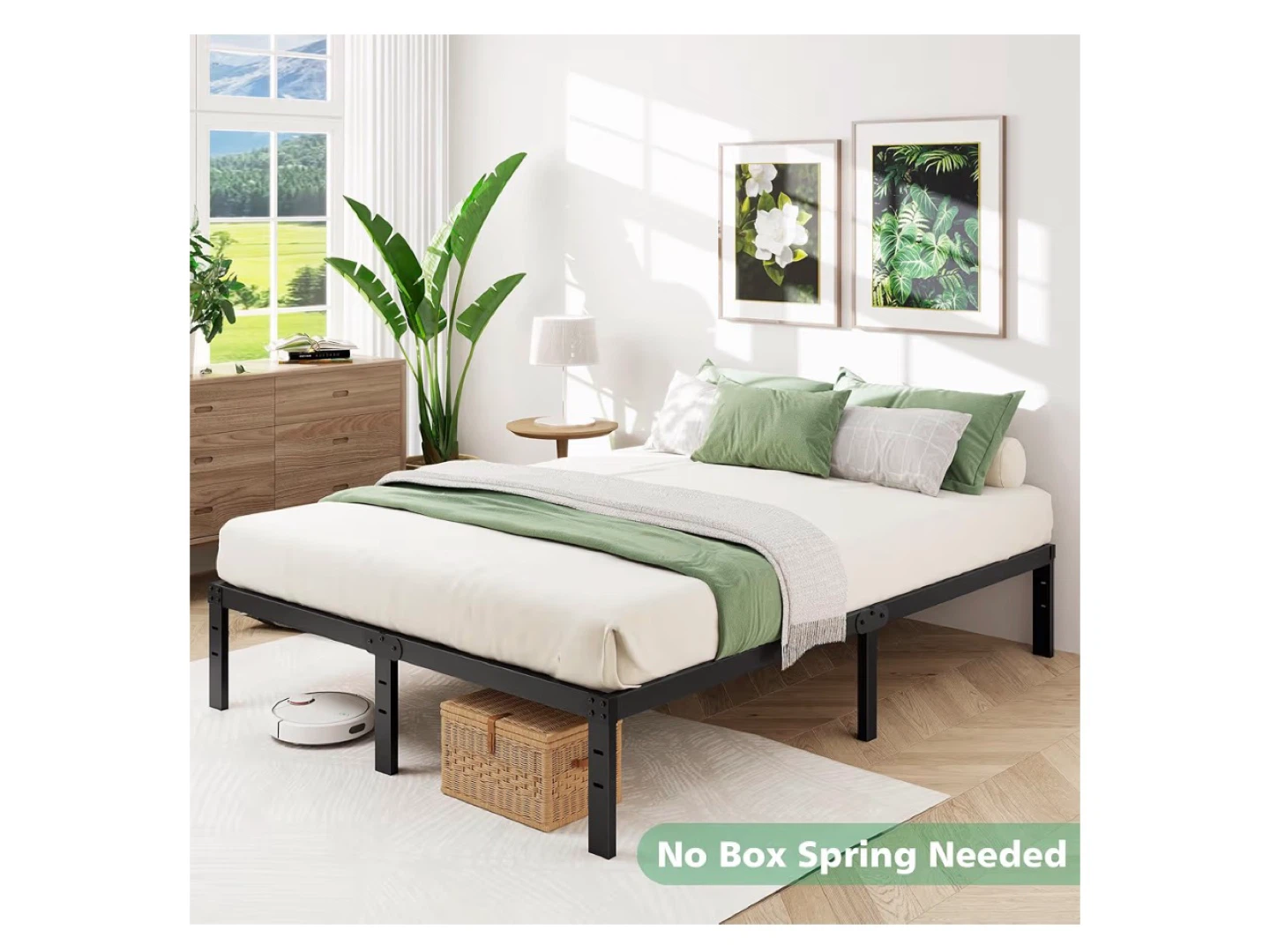 Queen Size Metal Bed Frame - 14 inch - photo 4