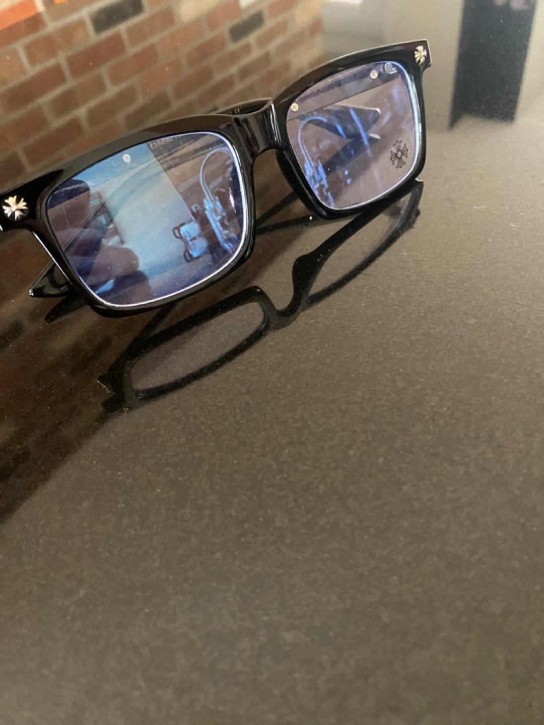Black Chrome Hearts Glasses - photo 3