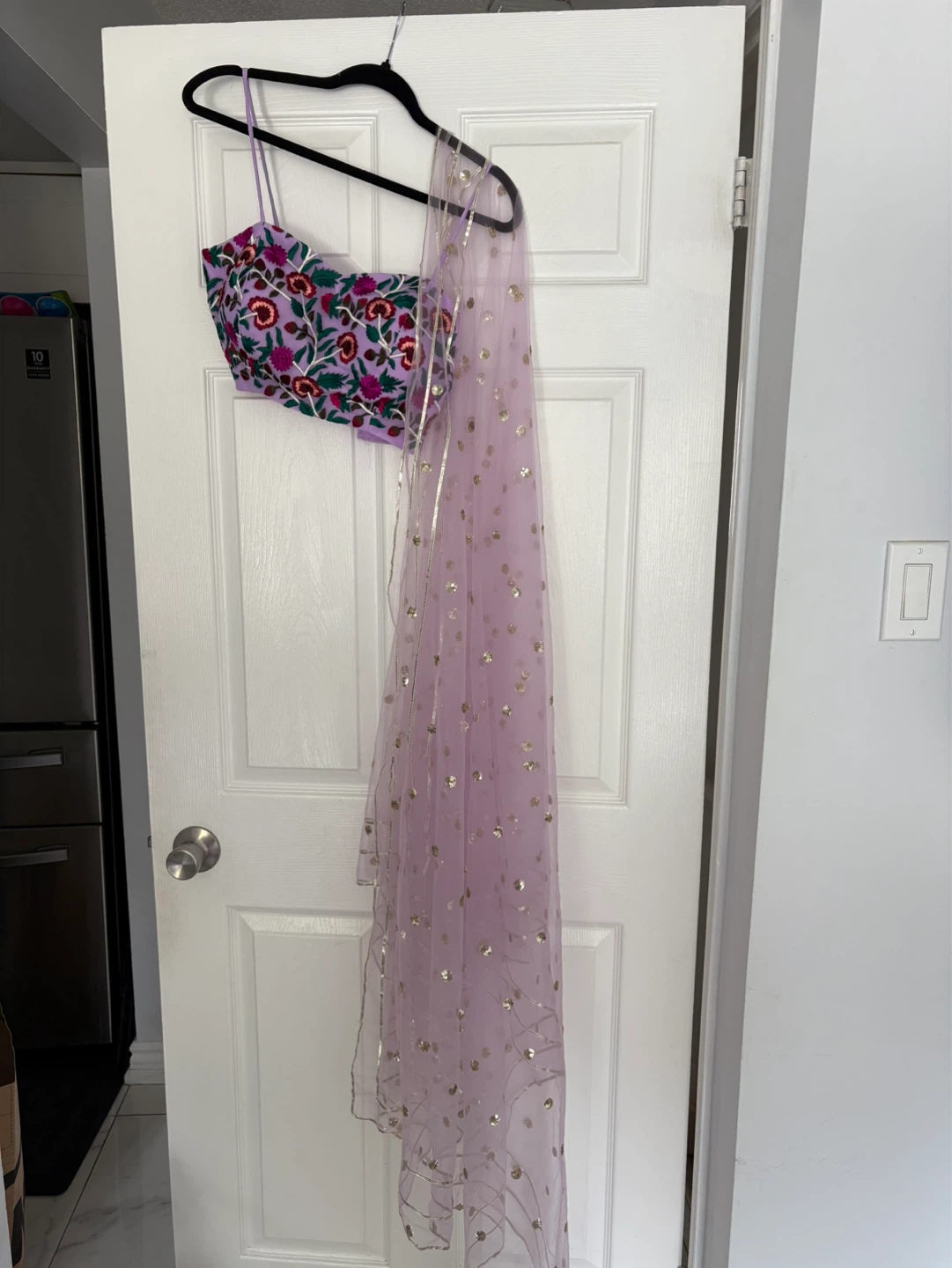 Lavender Embroidered Lehenga Set - photo 4