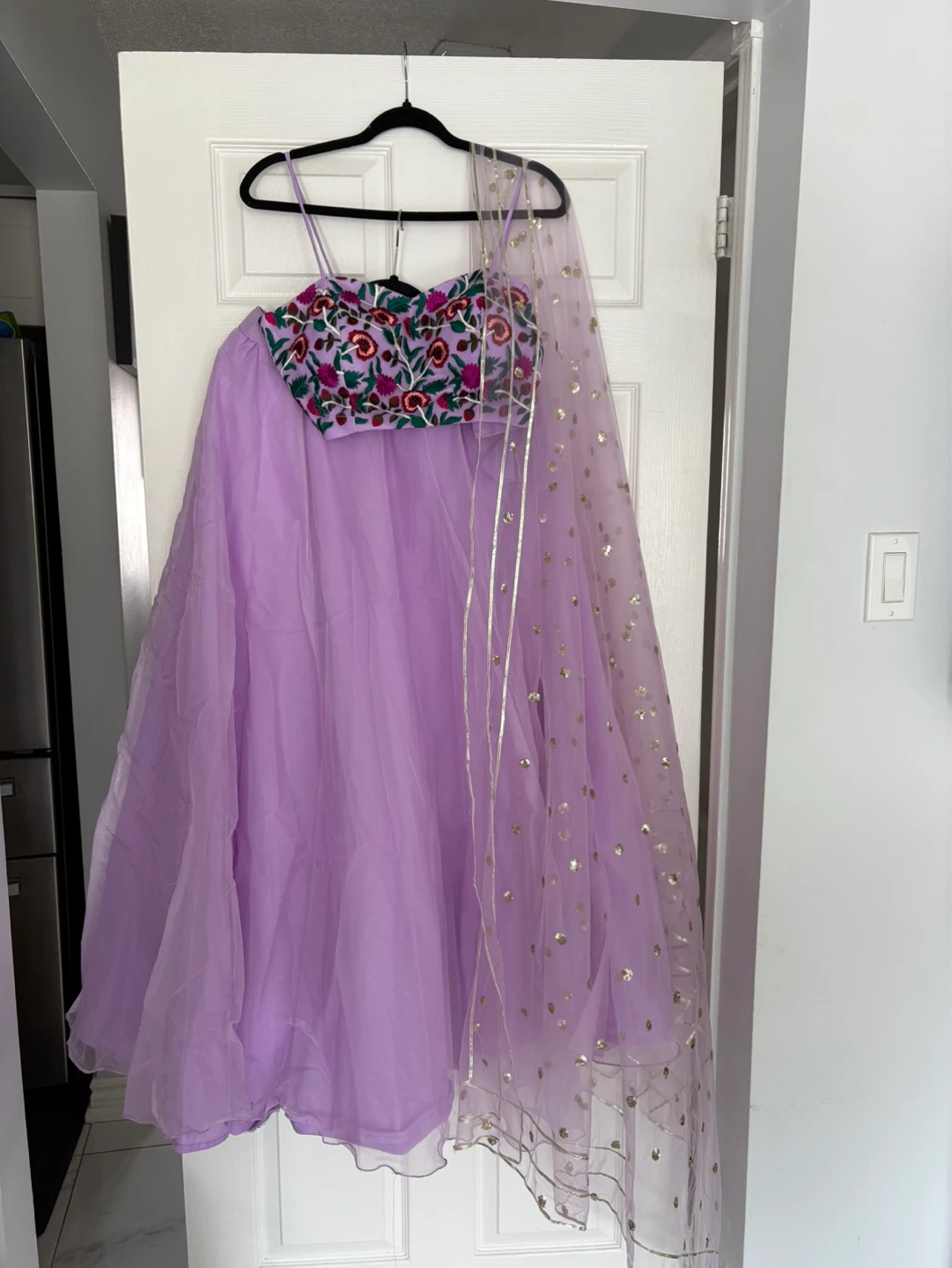 Lavender Embroidered Lehenga Set - photo 2