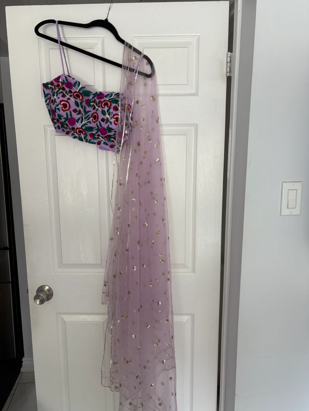 Lavender Embroidered Lehenga Set - photo 3
