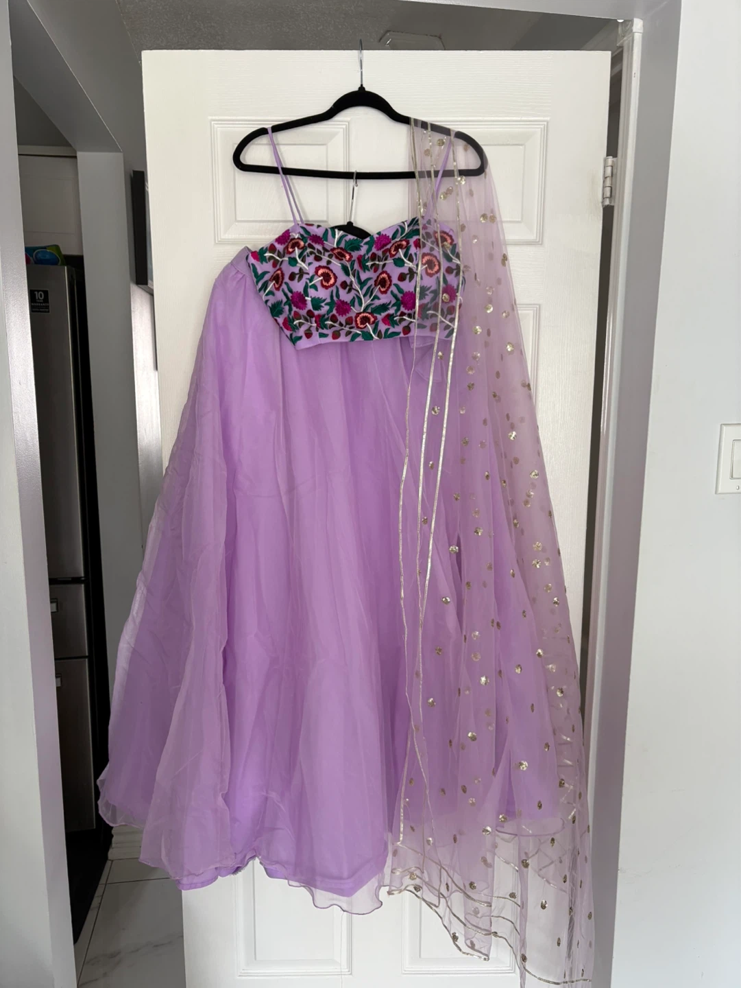 Lavender Embroidered Lehenga Set - photo 5