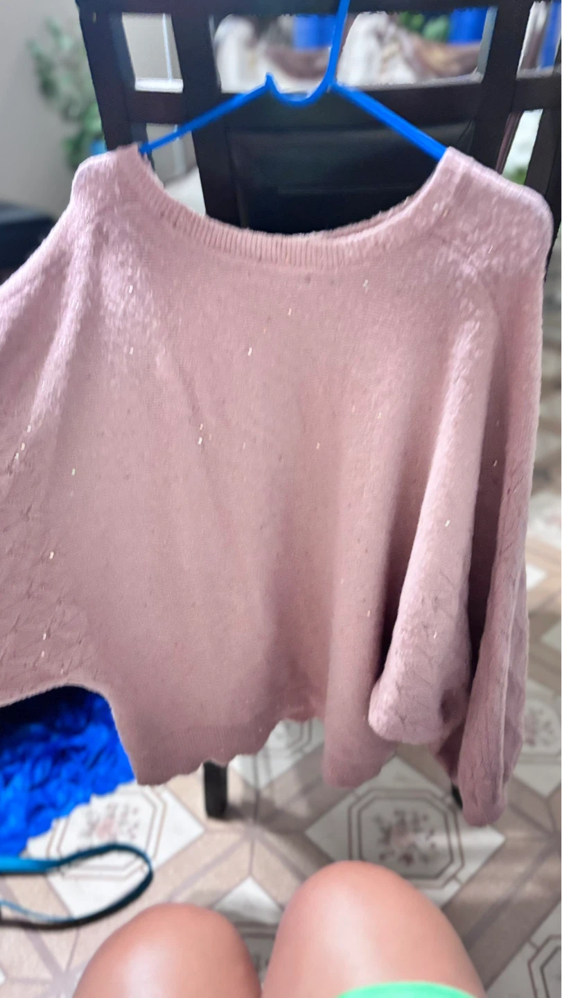 Pink Sequin Batwing Sweater - photo 2
