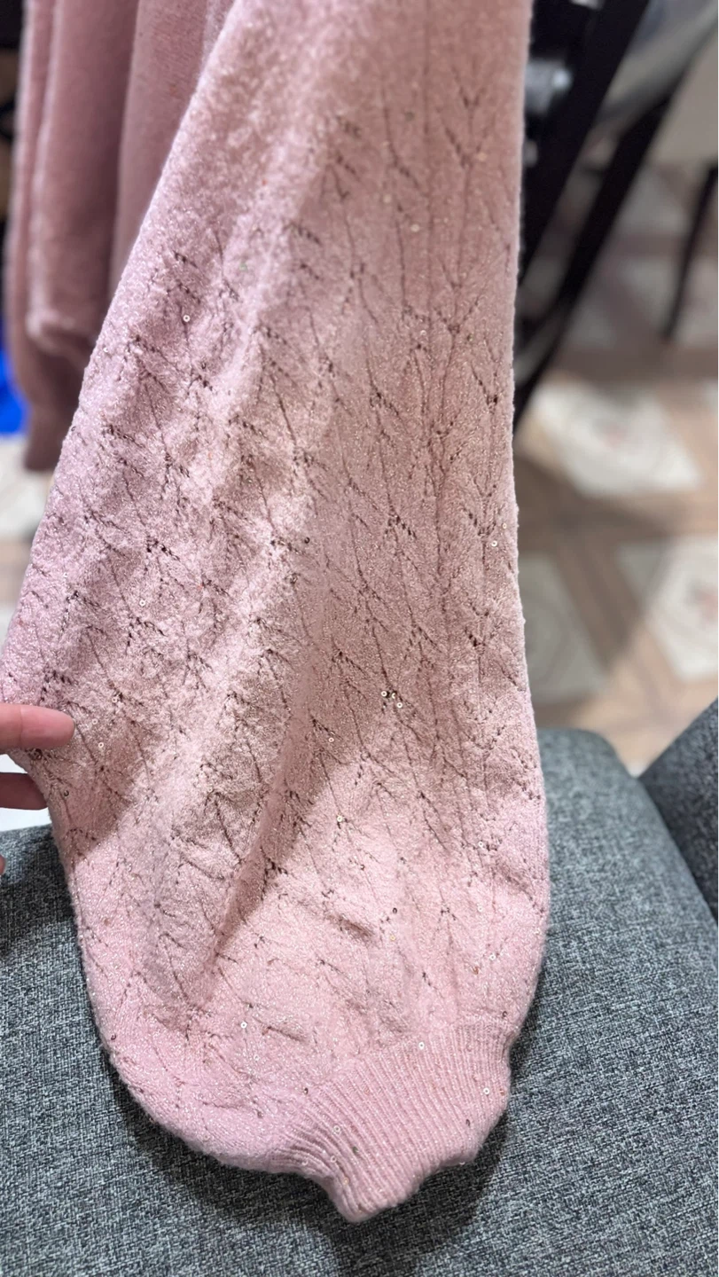 Pink Sequin Batwing Sweater - photo 3