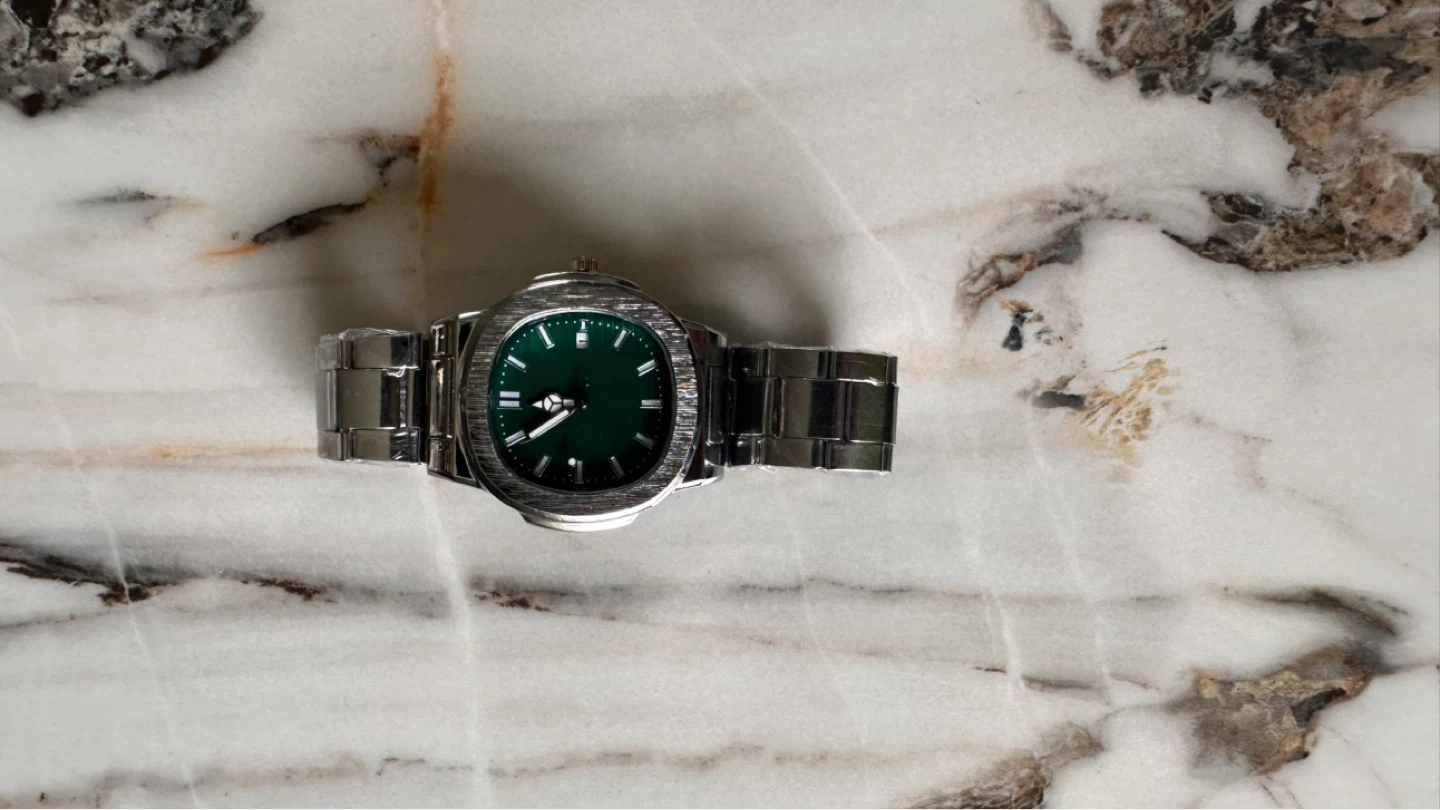 Green Dial Watch with Mercedes Benz logo - photo 4