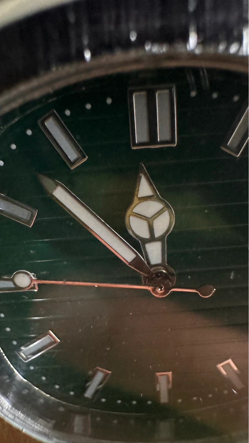 Green Dial Watch with Mercedes Benz logo - photo 3