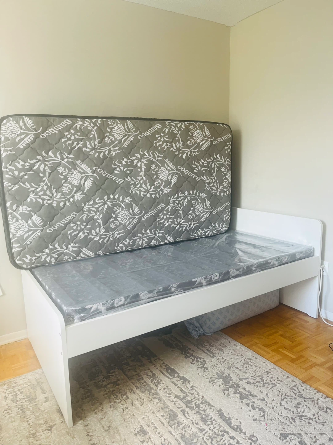 IKEA SLÄKT Twin Bed Frame + Brand New Mattress – $180