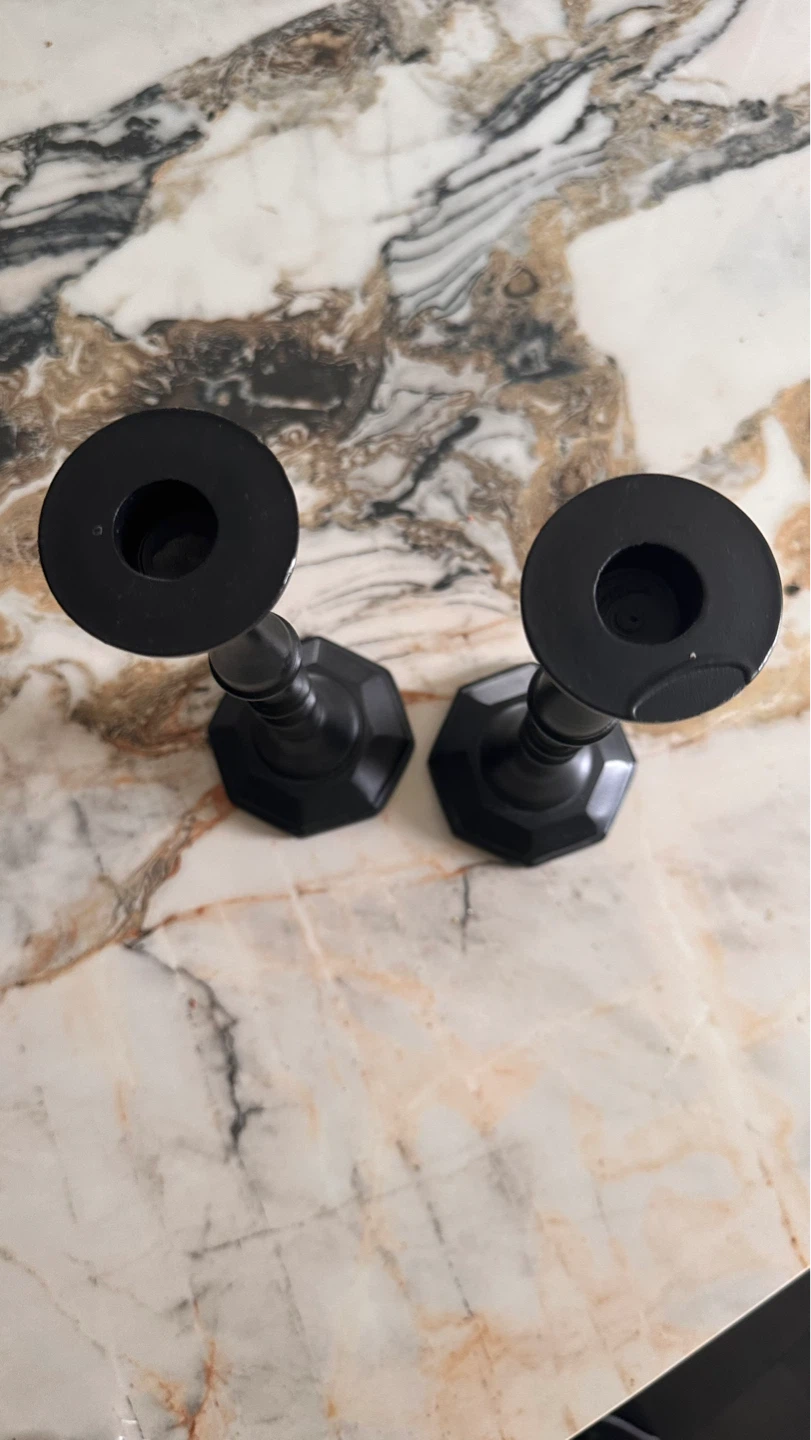 Set of 2 Black Candlesticks - photo 4