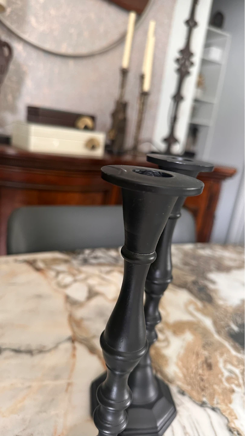 Set of 2 Black Candlesticks - photo 3