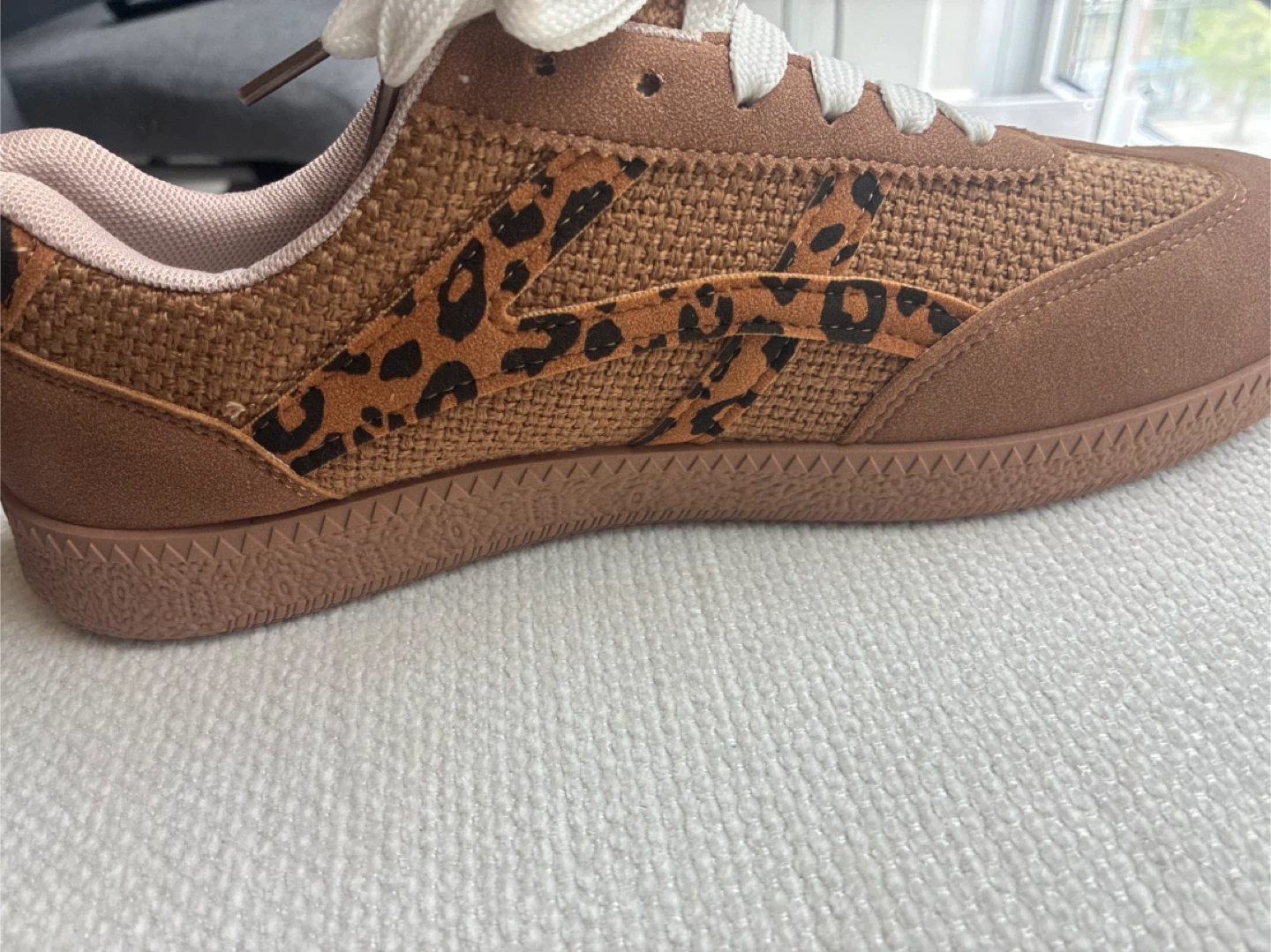 Women's Leopard Print Sneakers - Brown, Size  10 - photo 5