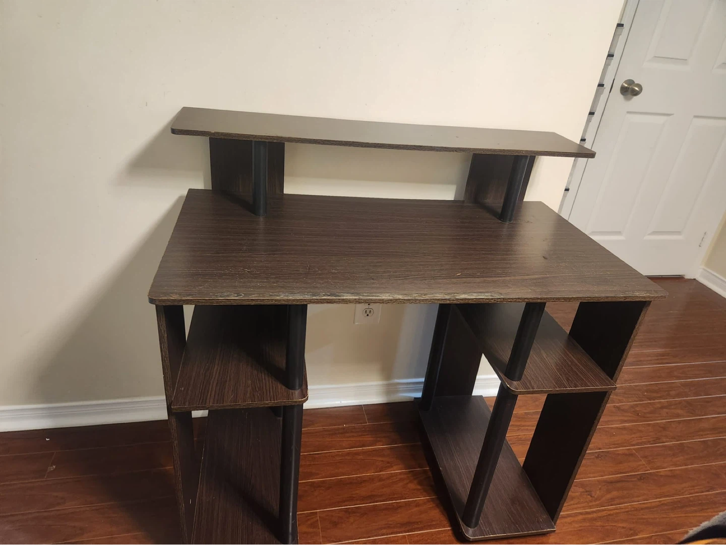 Computer Desk with Monitor Riser and Shelving - photo 4