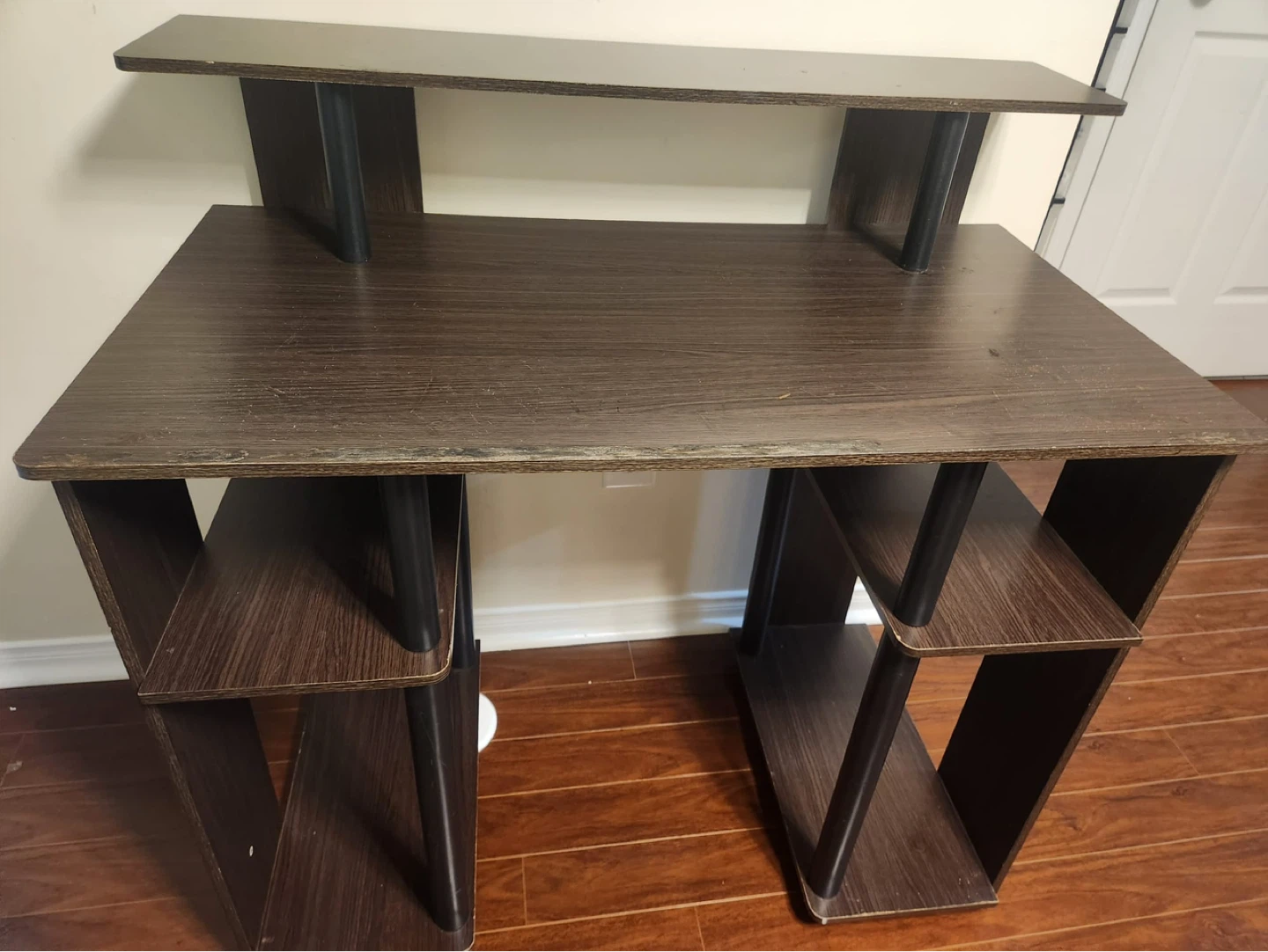 Computer Desk with Monitor Riser and Shelving - photo 3