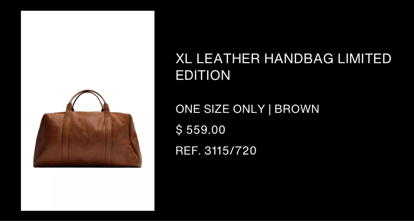 XL Leather Handbag Limited Edition - Brown - photo 2