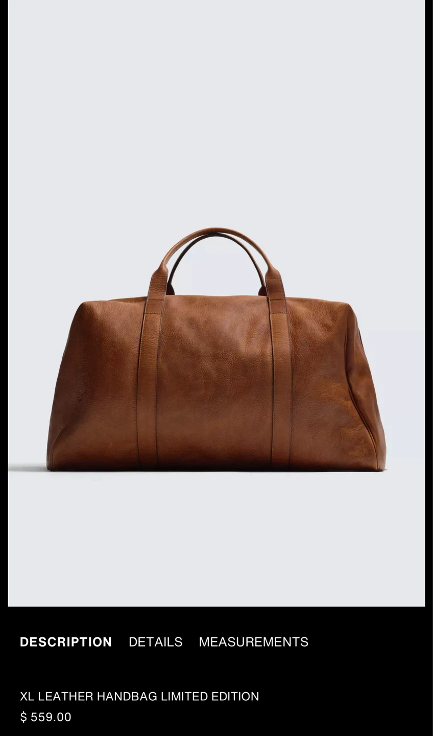 XL Leather Handbag Limited Edition - Brown