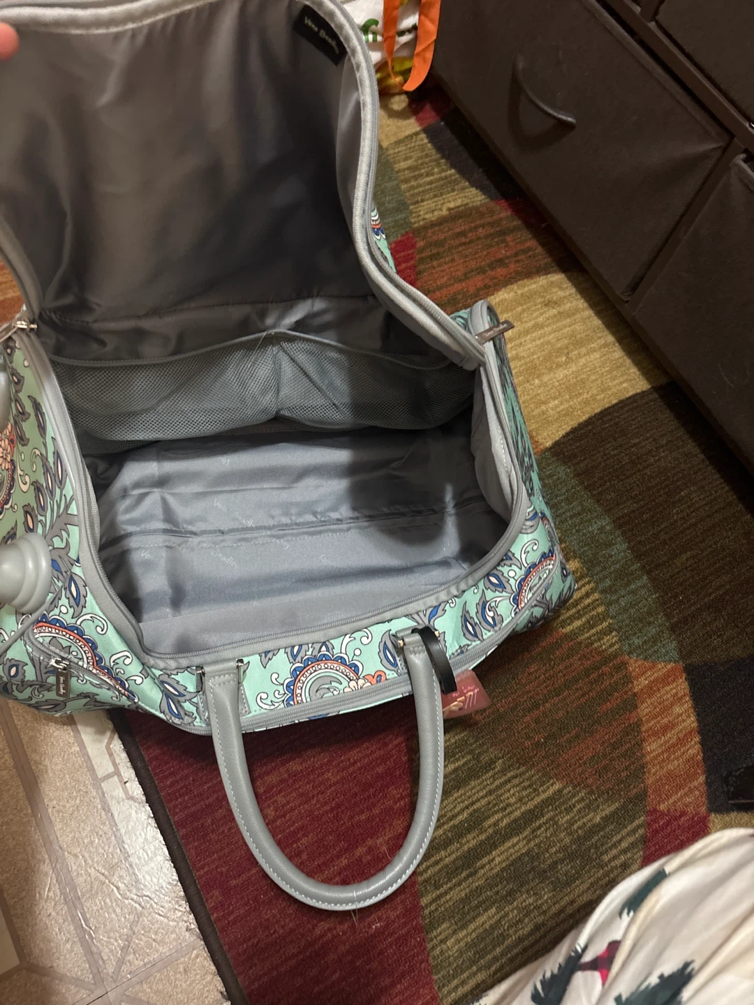 Paisley Print Rolling Carry-On Luggage Bag - photo 4