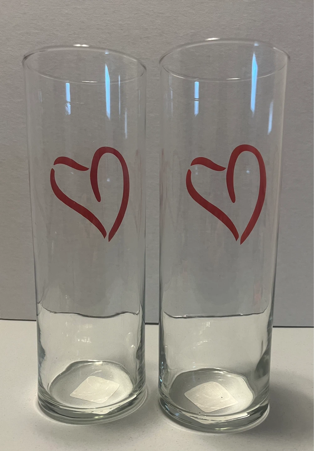 Libbey Glass Cylinder Vases Set of 2 - photo 2