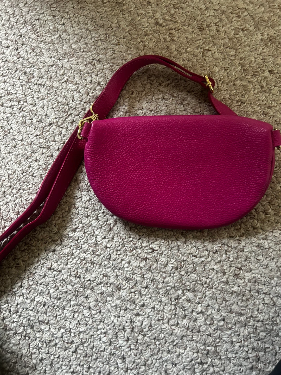 Italian Leather Pink Crossbody Fanny pack - photo 3