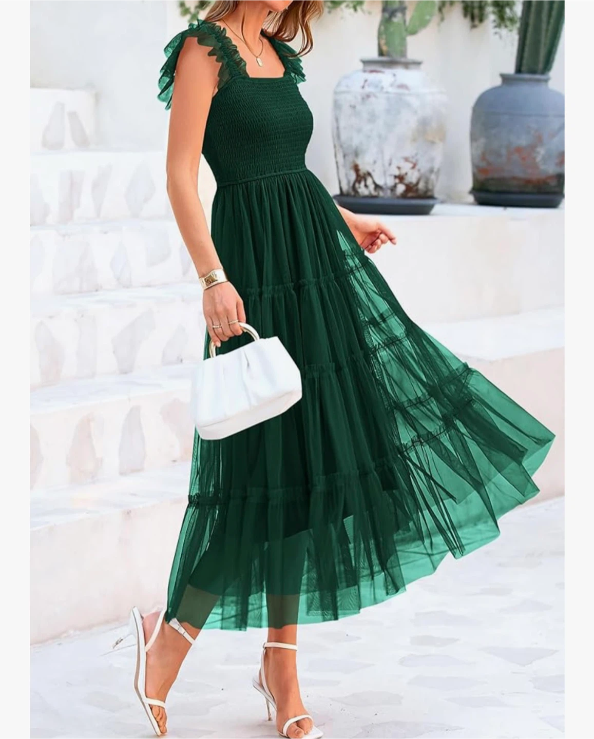 PRETTYGARDEN Women's Summer Midi Tulle Dress  - Size Large - photo 2