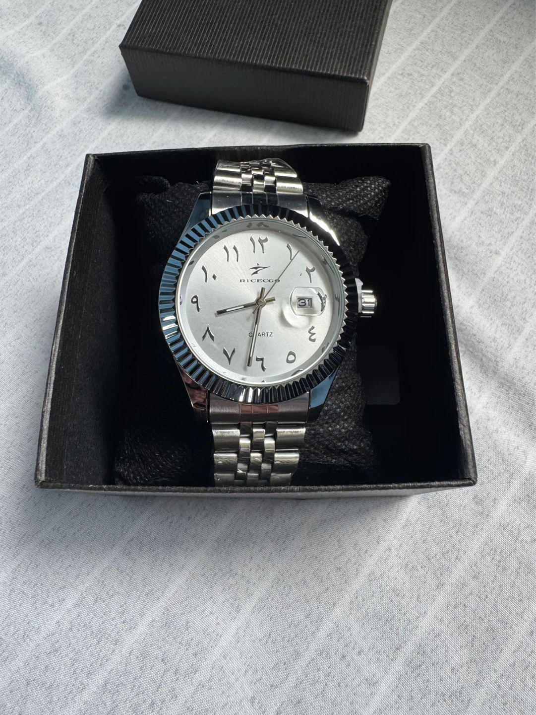 Arabic Numeral Silver Watch