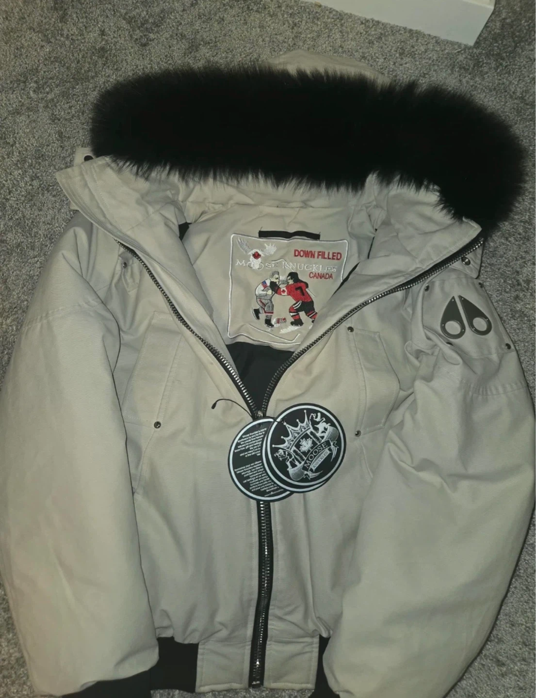 Moose Knuckles Down Filled Bomber Jacket