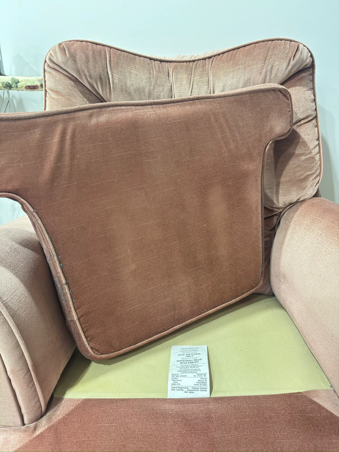 Pink Velvet rocking Armchair - photo 3