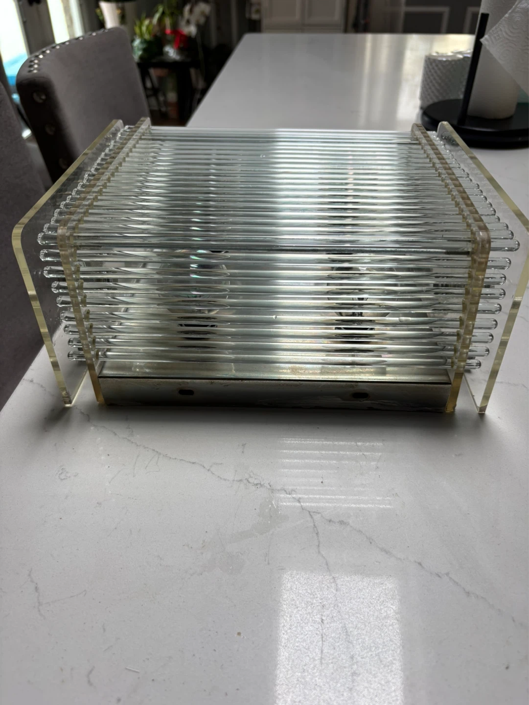 Vintage Glass Tube Sconce Light Fixture - photo 3