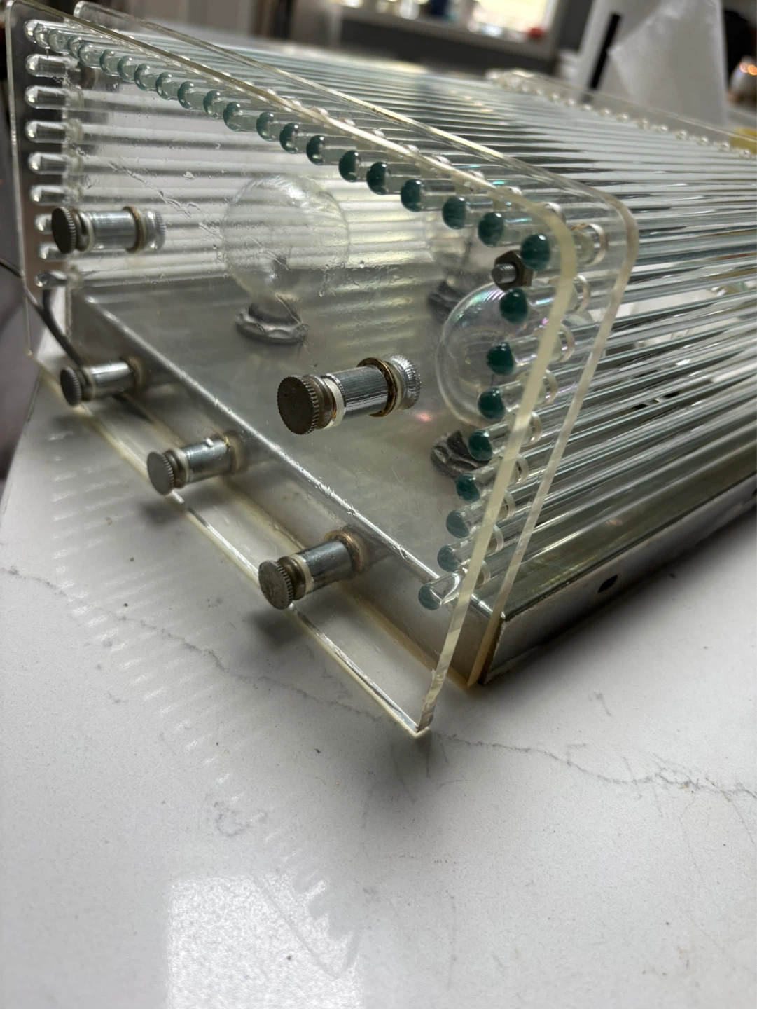 Vintage Glass Tube Sconce Light Fixture - photo 4