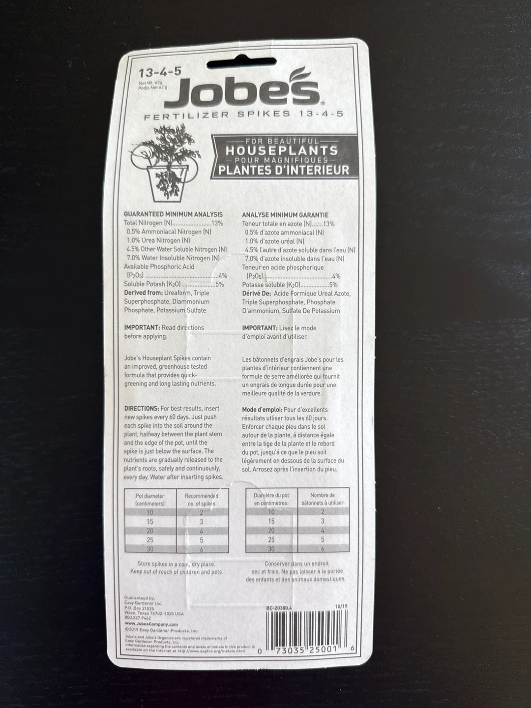 Jobe's 50 Fertilizer Spikes for Houseplants 13-4-5 - photo 3