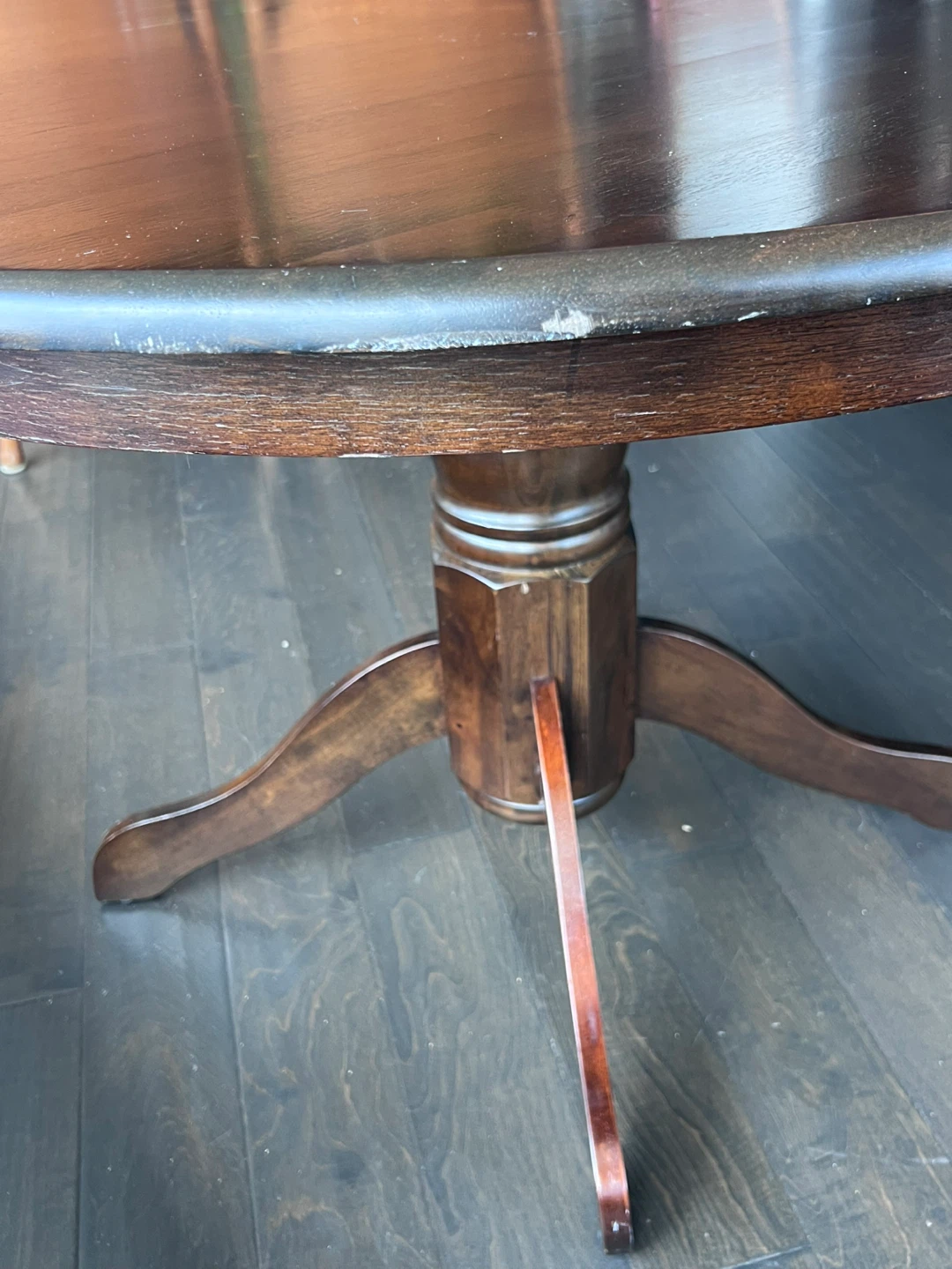 42” Round Wooden Dining Table - Walnut - photo 3