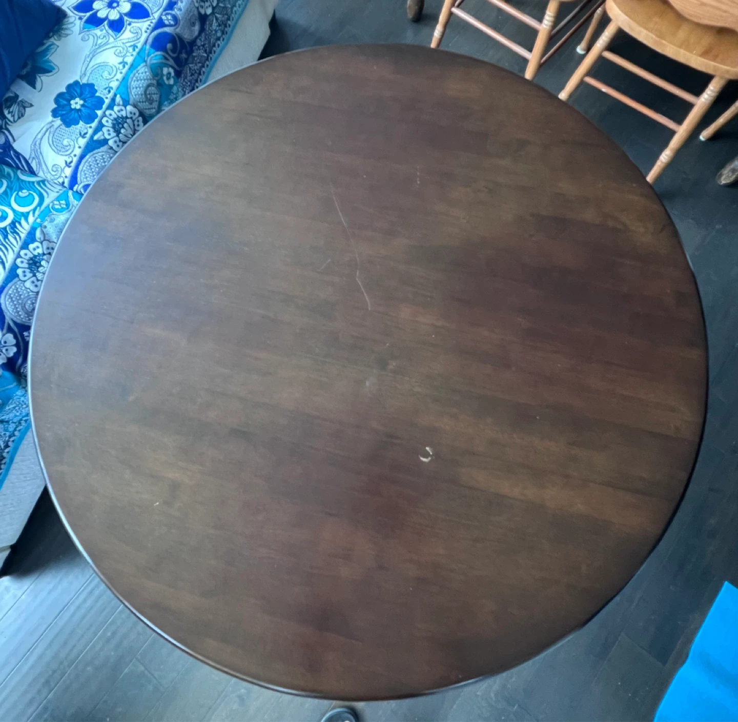 42” Round Wooden Dining Table - Walnut - photo 2