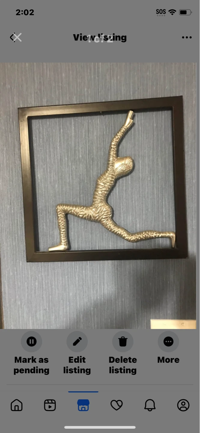 Silver Yoga Pose Wall Art in Black Frame