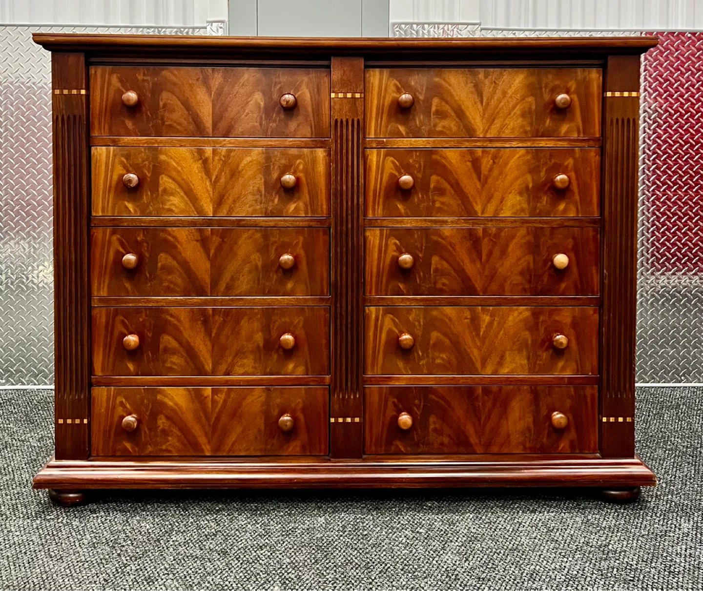 Vintage Art Deco 10 Drawer Dresser/ Free Delivery NYC & NJ