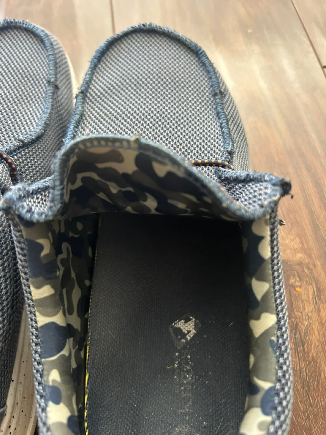 Hey Dude Men's Size 9 Wally Sox Shoes Blue Camo Lined - photo 3