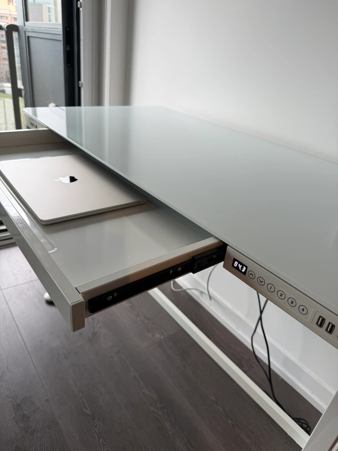 Electric Standing Desk (Glass Top + USB) - photo 2