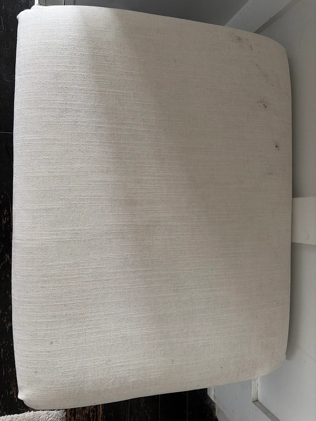White Upholstered Storage Bench - photo 2